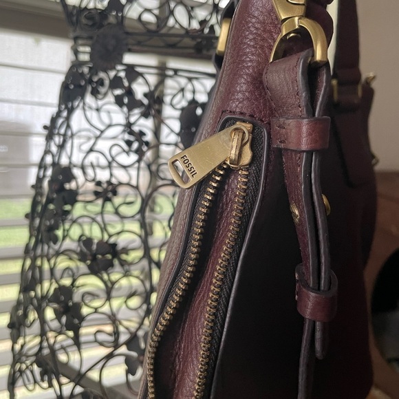 FOSSIL Pebble Soft Leather Zip all around Crossbody Messenger - Picture 6 of 6